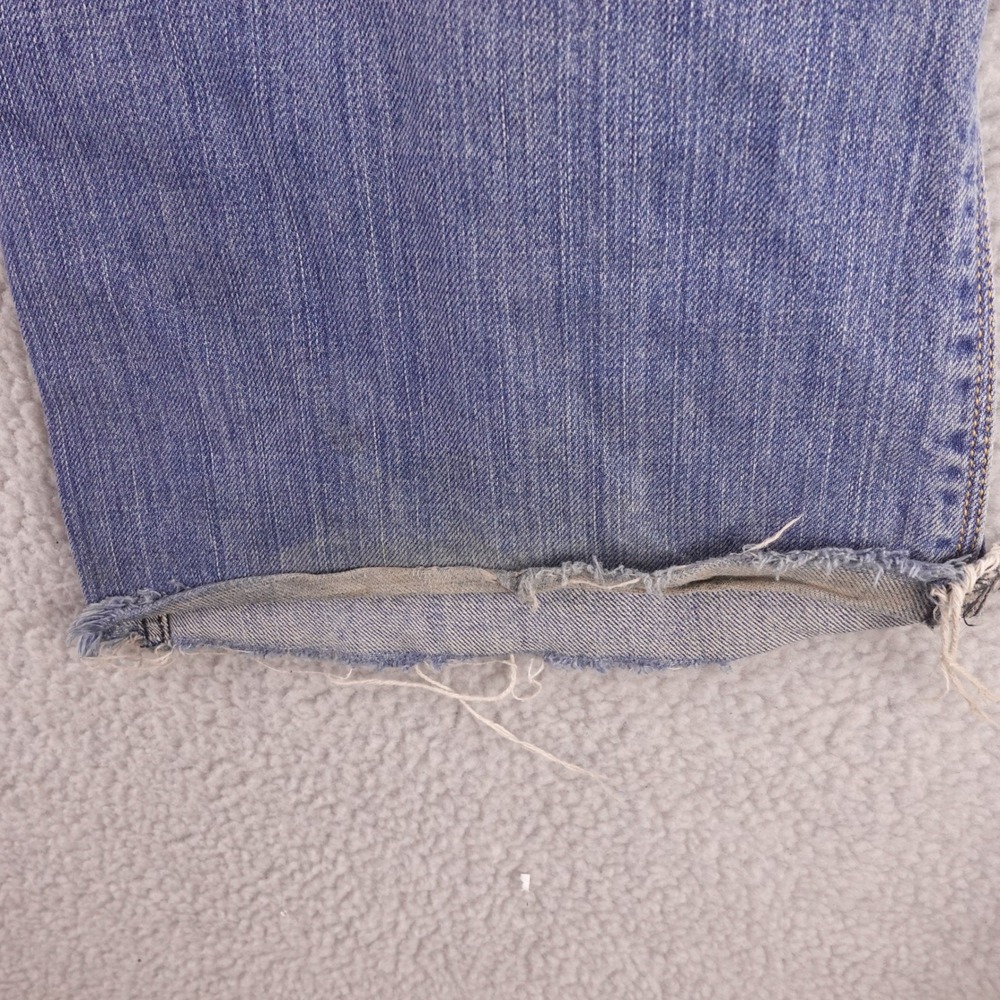 Diesel Zaf 8BC Mens Bootcut Jeans 34x32 Blue Denim Made in Italy Distressed Hem - Picture 6 of 11
